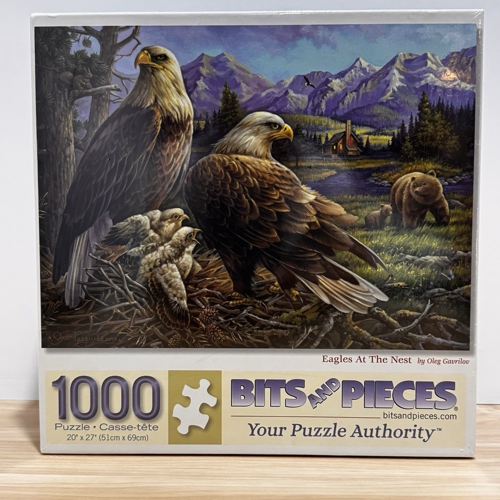 Bits and Pieces Eagles at The Nest 1000 Piece Jigsaw Puzzle Oleg Gavrilov SEALED